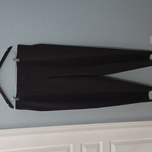 EILEEN FISHER Chocolate Ponte Knit Mid Rise Relaxed Leg Pants Sz Large Pullon